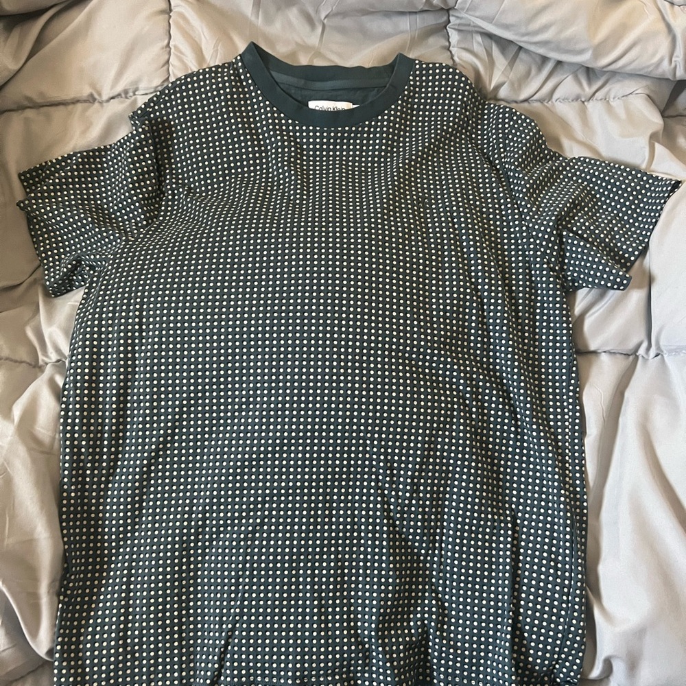 Calvin Klein Black and White Short Sleeve Tee